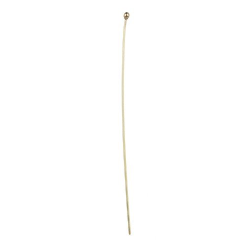 Ball Headpin 50mm Gold Plated