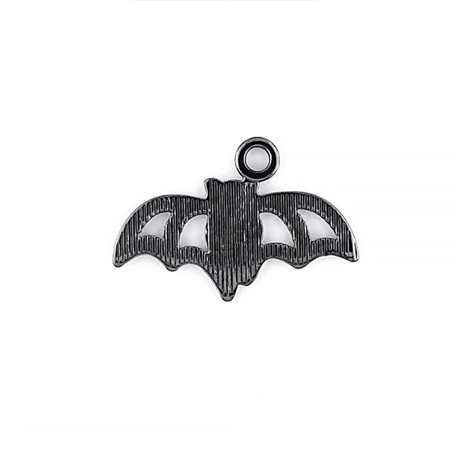 Cute Bat Charm Gunmetal reverse side