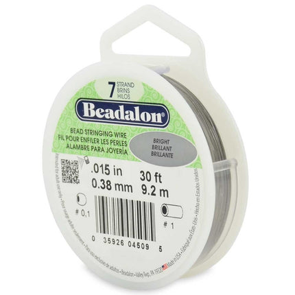 beadalon 7 bright beading wire 30ft