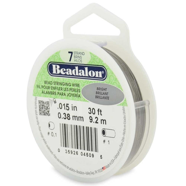 beadalon 7 bright beading wire 30ft