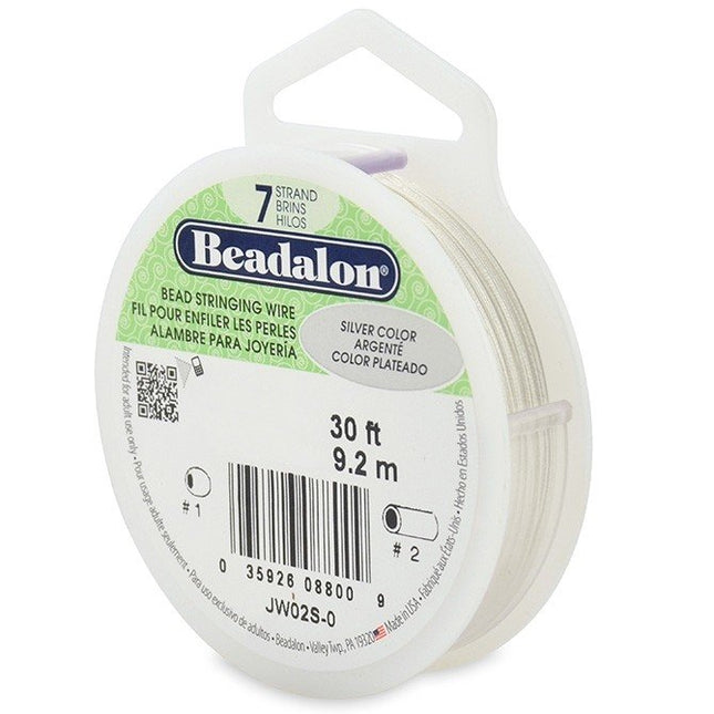 Beadalon 7 Strand 9.2m (30ft) Silver Colour