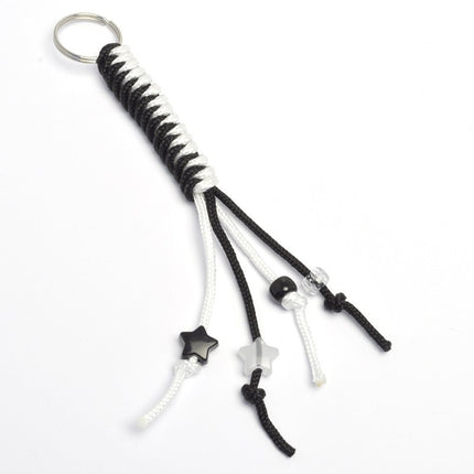 Black and White Keyring Paracord Snake Knot Kit