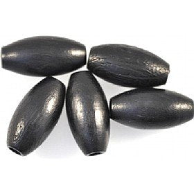 black oval wooden beads made in Europe