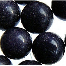 4mm Round Blue Goldstone Semi-Precious Beads