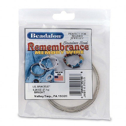 Bracelet Memory Wire 1/4oz Large Bright
