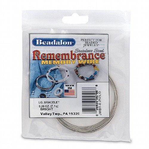 Bracelet Memory Wire 1/4oz Large Bright
