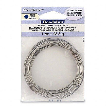 Bracelet Memory Wire 1oz Large Bright