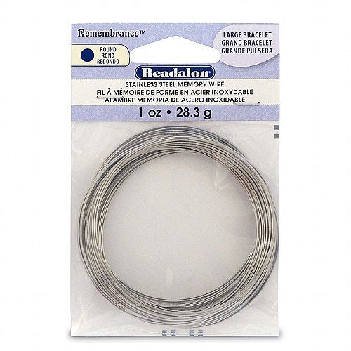 Bracelet Memory Wire 1oz Large Bright
