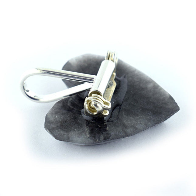Brooch to Pendant Horizontal Converter Silver Plated