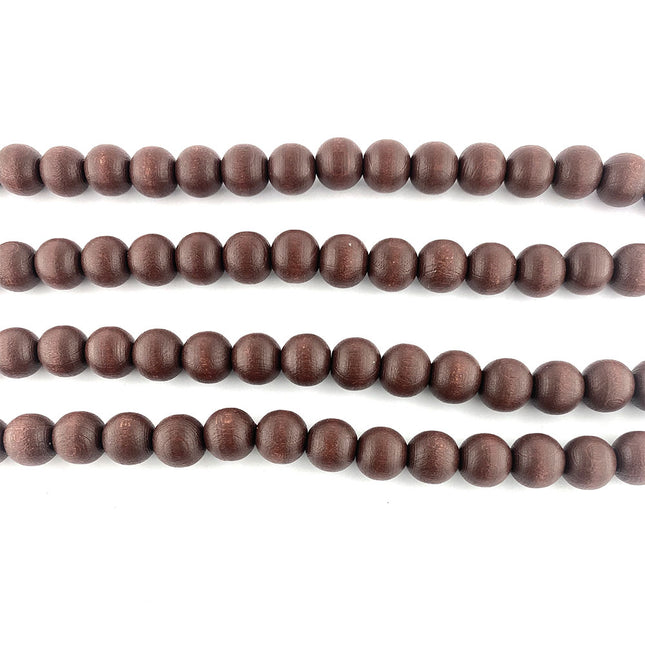 10mm brown wooden beads