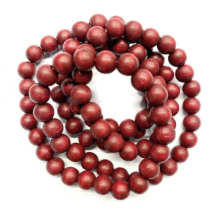 12mm Brown Round Wooden Beads