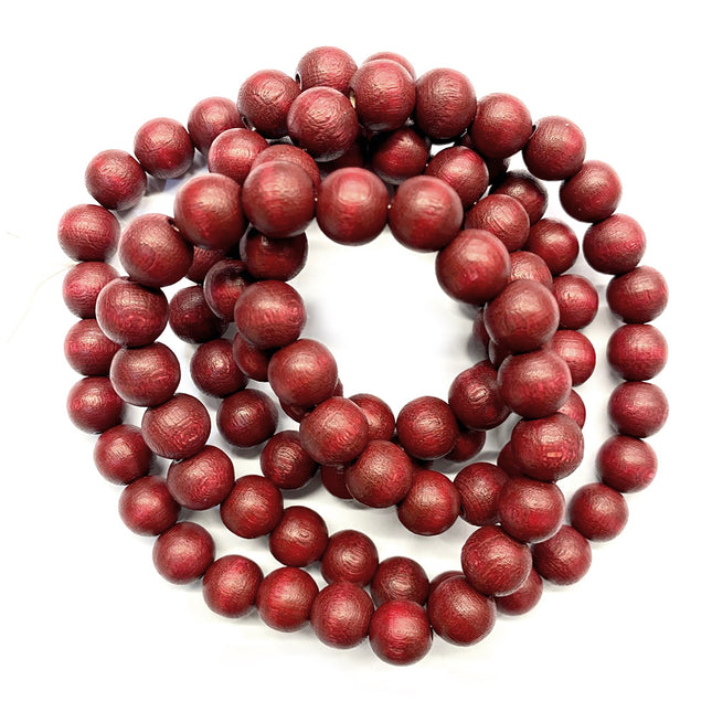 12mm Brown Round Wooden Beads