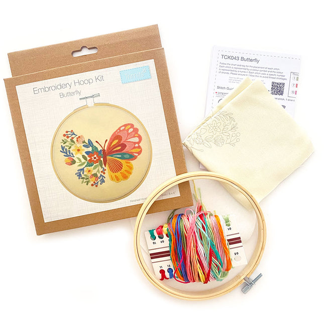 Butterfly Embroidery Hoop Kit