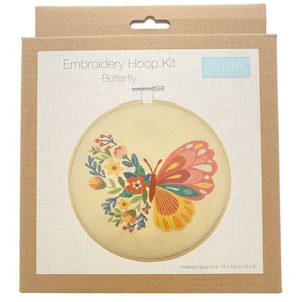 Butterfly Embroidery Hoop Kit