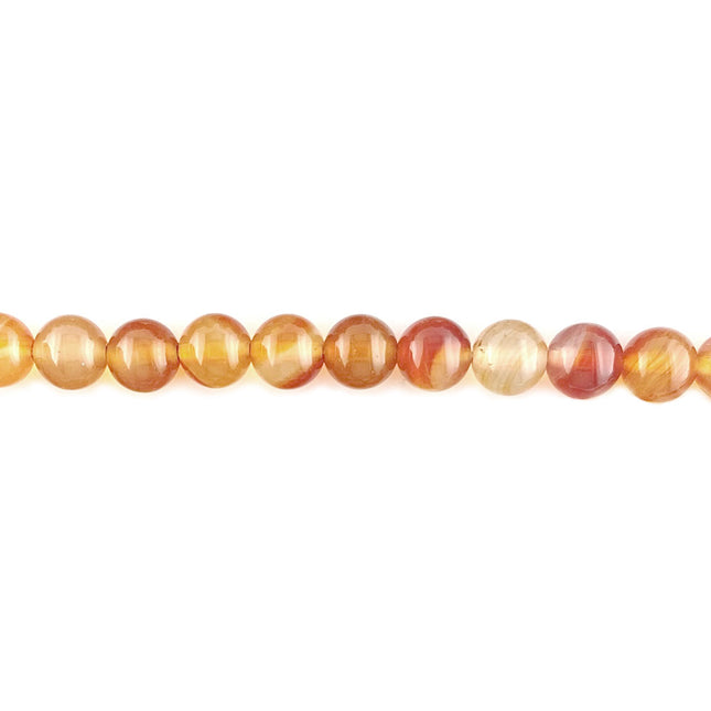 8mm round carnelian semi-precious beads