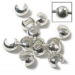 Sterling Silver 3mm Crimp Cover