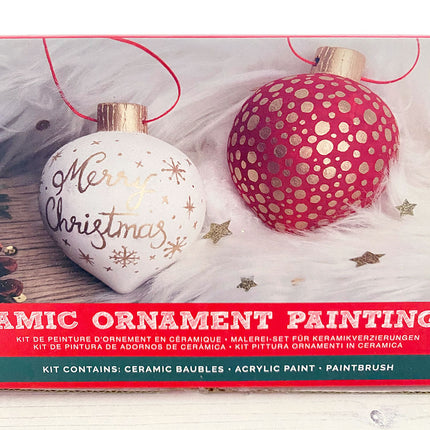 Ceramic Christmas Ornament Kit close up