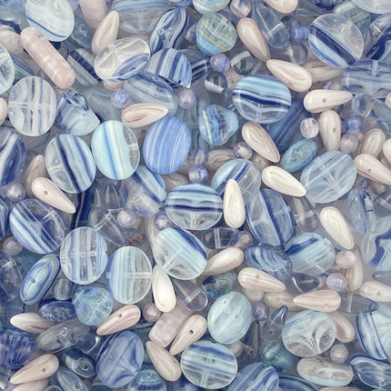 lavender Czech glass bead mix