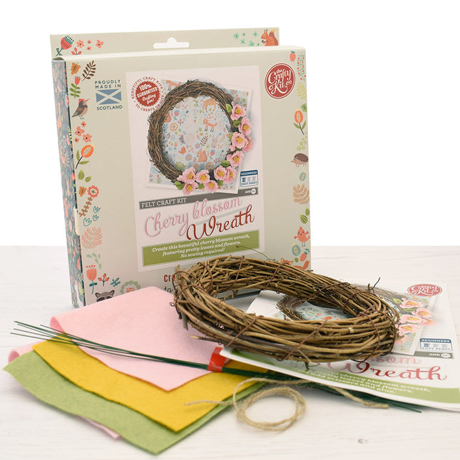 Make Your Own Felt Cherry Blossom Wreath Kit