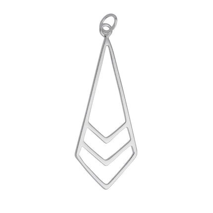 Sterling Silver Chevron Drop