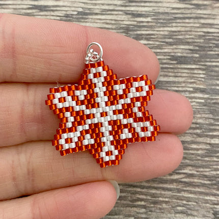 Christmas Brick Stitch Kit snowflake example