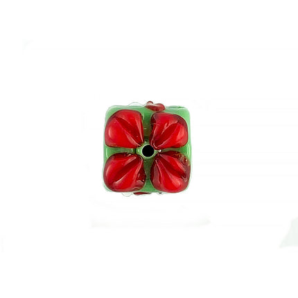 glass christmas present bead top