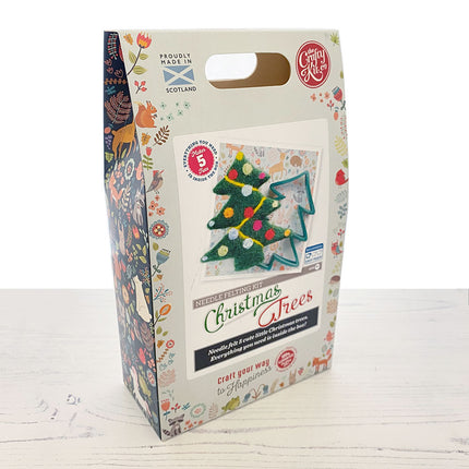 Christmas tree needle felting kit box