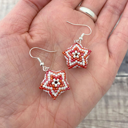 Red Chunky Star Earring Kit