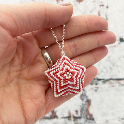 Red Chunky Star Pendant Necklace Kit