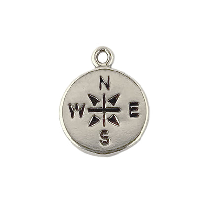 Sterling Silver Compass Charm