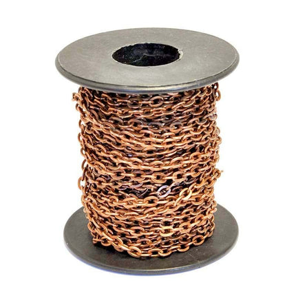 Flat Oval Chain Copper Coloured