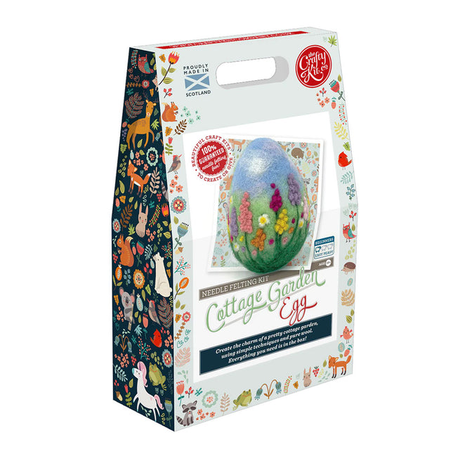 cottage garden egg needle felting kit