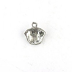 Cupcake Charm Antique Silver