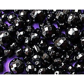 Czech Glass Jet Bead Mix