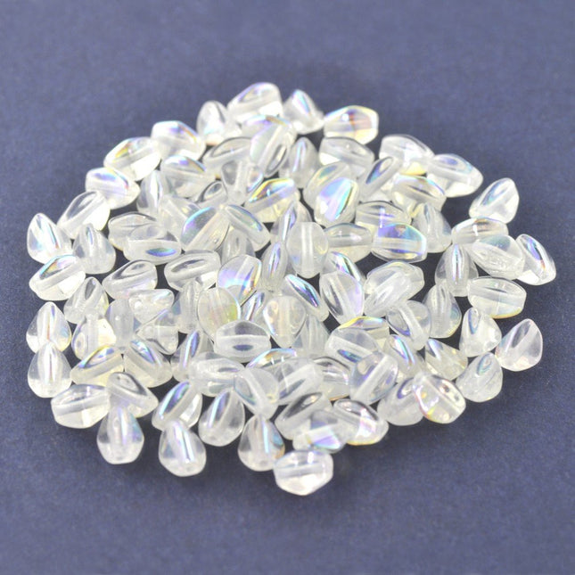 Crystal AB Pinch Beads 5mm Czech Glass