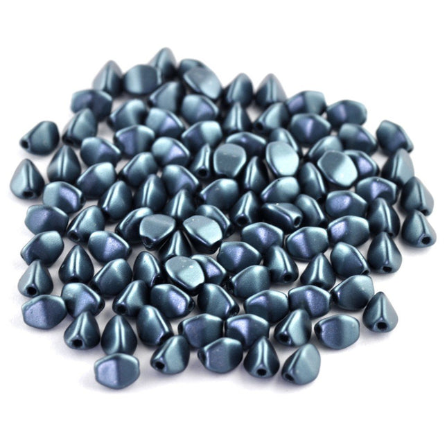 Pastel Petrol Pinch Beads 5mm Czech Glass  - Qty. 67