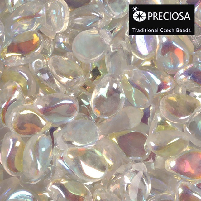 Crystal AB Preciosa Glass Pip Beads