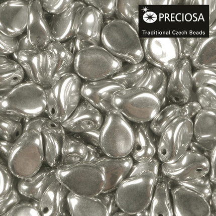 Galvanised Silver Preciosa Pip Beads