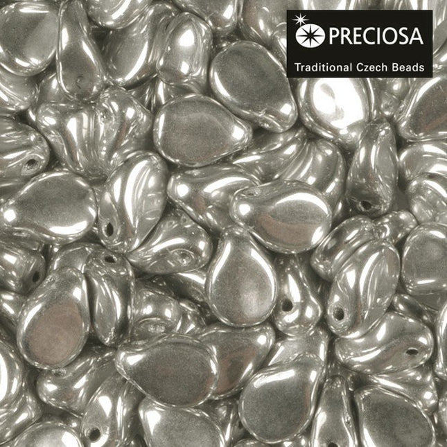 Galvanised Silver Preciosa Pip Beads