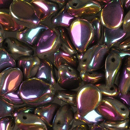 Metallic Purple AB Preciosa Pip Beads