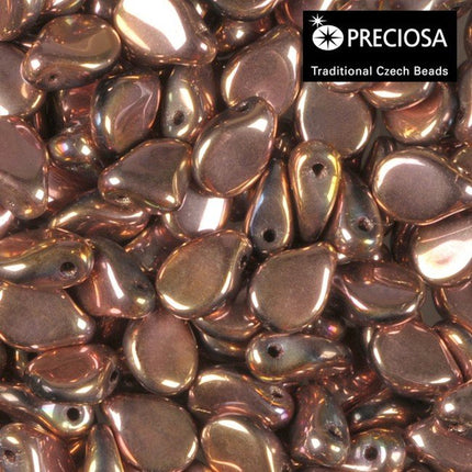 Iridescent Copper Preciosa Pip Beads