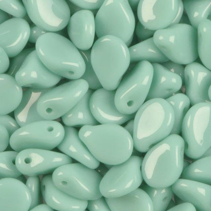 Opaque Turquoise Preciosa Pip Beads