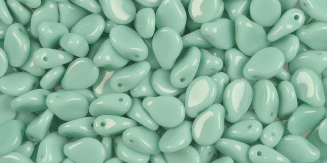 Opaque Turquoise Preciosa Pip Beads