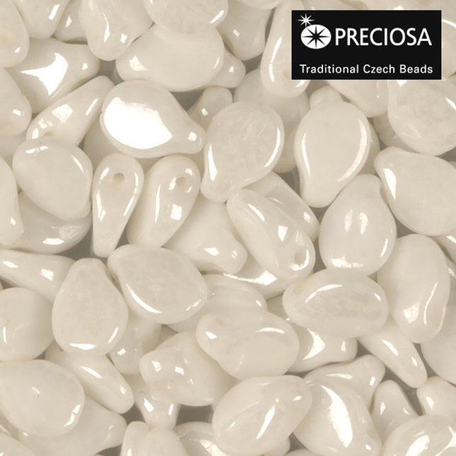 Pearl White Preciosa Pip Beads