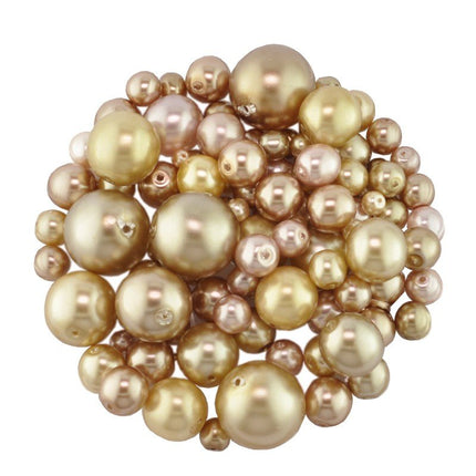 Bronze-Copper Czech Glass Pearl Mix