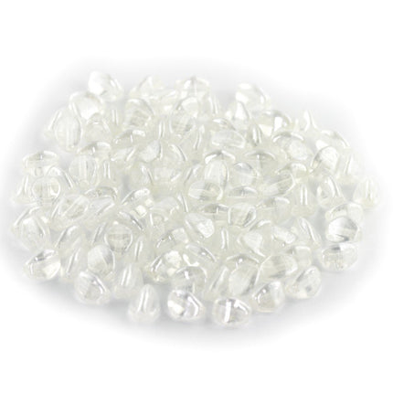 5mm czech glass pinch bead transparent lustre