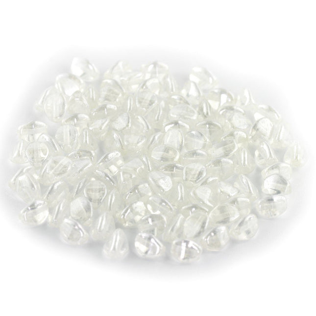 5mm czech glass pinch bead transparent lustre