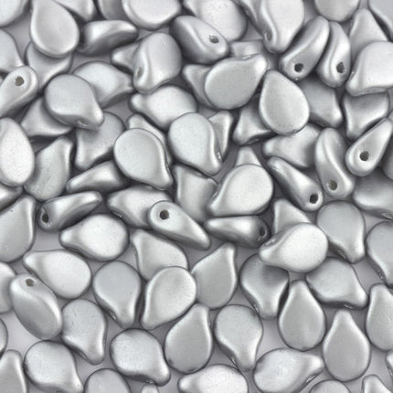 Pastel Grey/Silver Preciosa Pip Beads