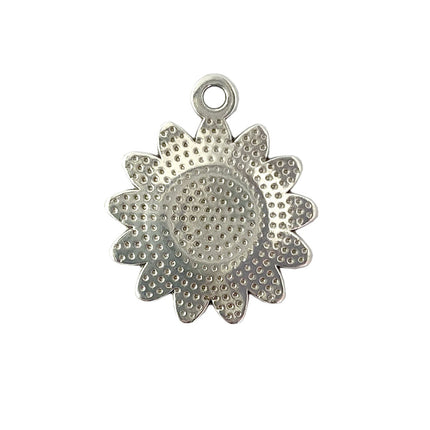 Dahlia Charm Antique Silver