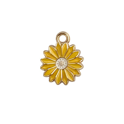 Enamel Yellow Daisy Charm